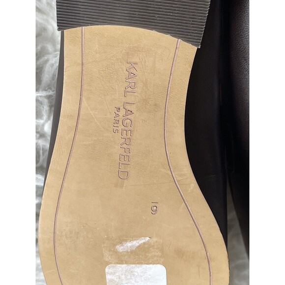 Karl Lagerfeld Women’s Size 6 Cabana Brown Loafers Flats Gold Chain NWOB - Picture 11 of 13